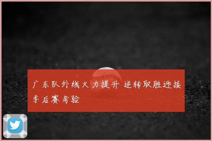 广东队外线火力提升 逆转取胜迎接季后赛考验